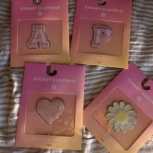 4 Stoney Clover patches- A,P, heart and flower!